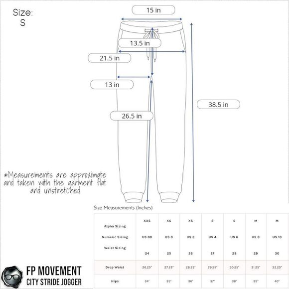 FP MOVEMENT CITY STRIDE JOGGER IN PINE OVERSIZED SWEATPANTS SMALL DARK GREEN - Picture 12 of 14